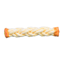 Hot sale 6mm 12mm 20mm polyester dacron yellow and white rope for crochet